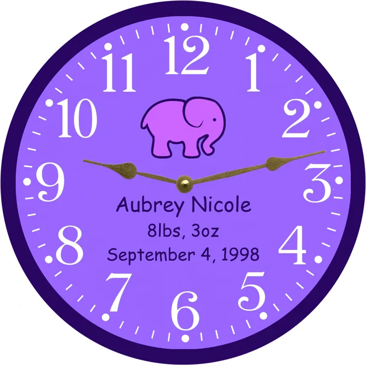 Nursery Clock- Baby Girl Clock