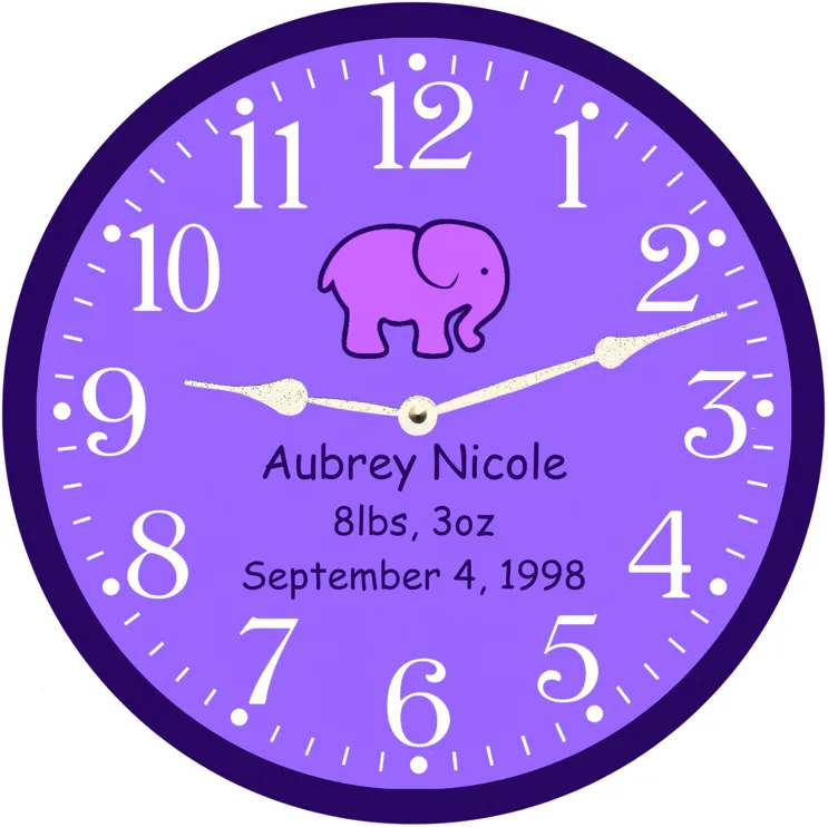 Nursery Clock- Baby Girl Clock