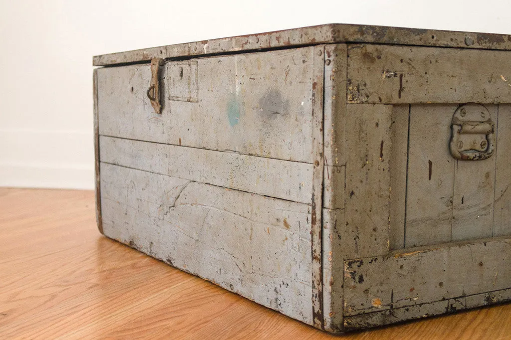 Painted Industrial Farmhouse Trunk