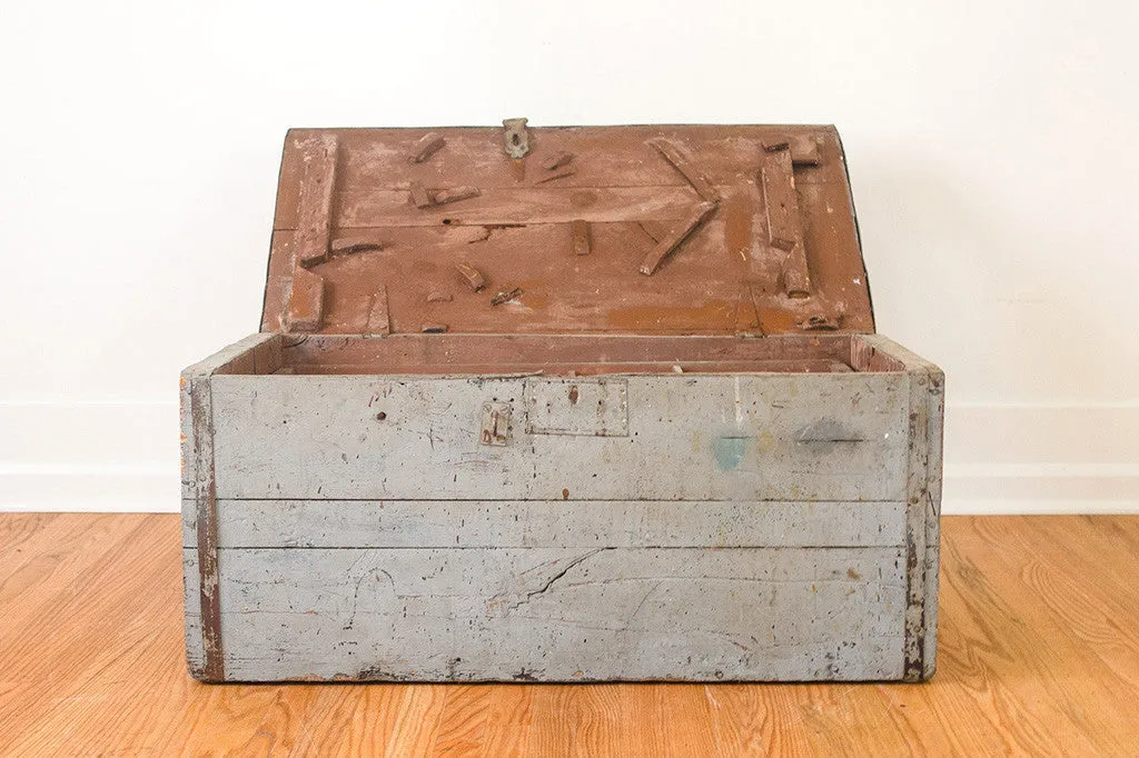 Painted Industrial Farmhouse Trunk