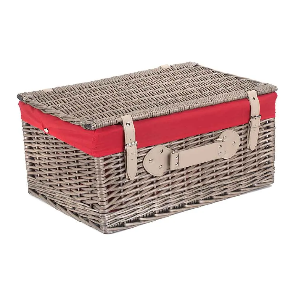 Picnic Hamper with Red Lining  Empty 036R by Willow