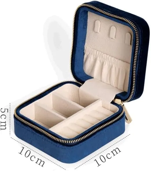 Portable Jewelry Box Display Travel Jewelry Case Boxes Storage Zipper Jewelers