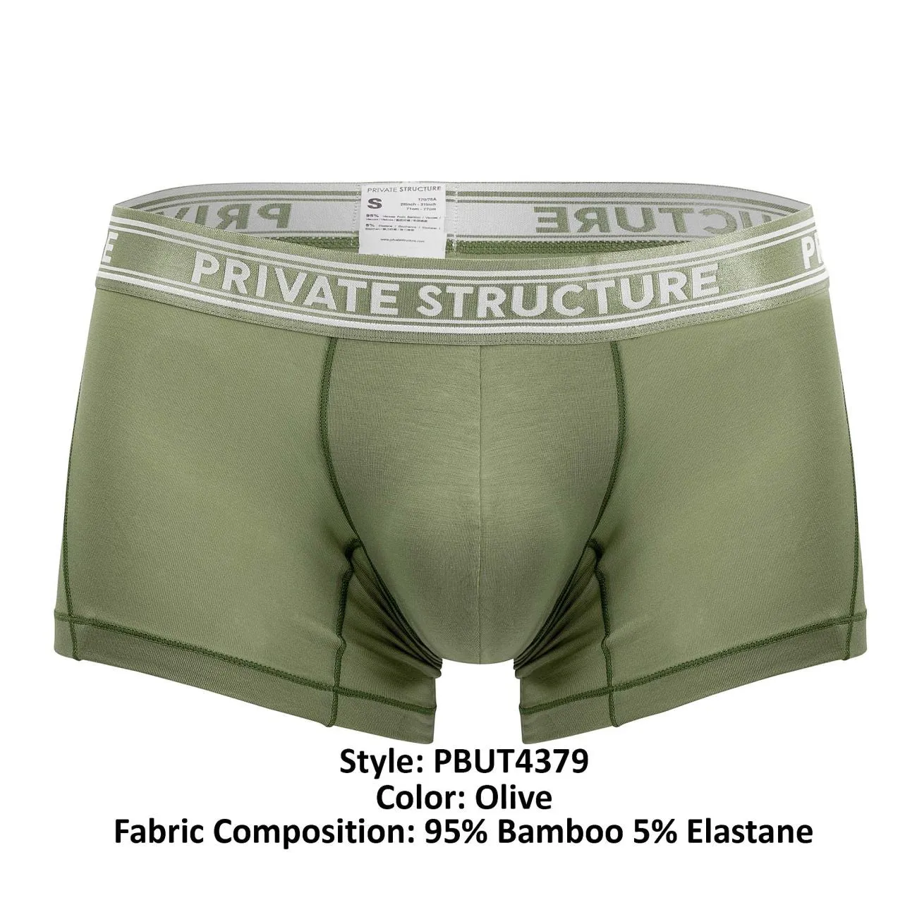 Private Structure PBUT4379 Bamboo Trunks Color Olive