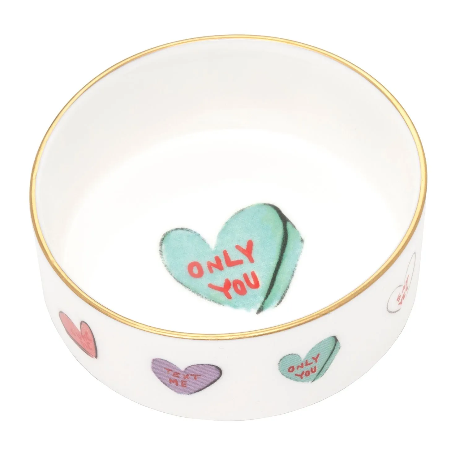 "Only You" Round Trinket Box White