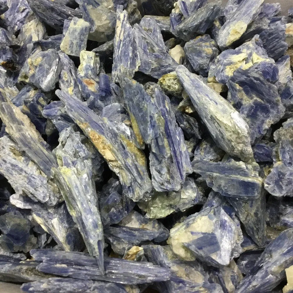 Raw Blue Kyanite Crystals, Natural Unpolished Kyanite Blades, Raw Kyanite Gemstone Rough Mineral Specimen, Chakra Clearing Healing Stone