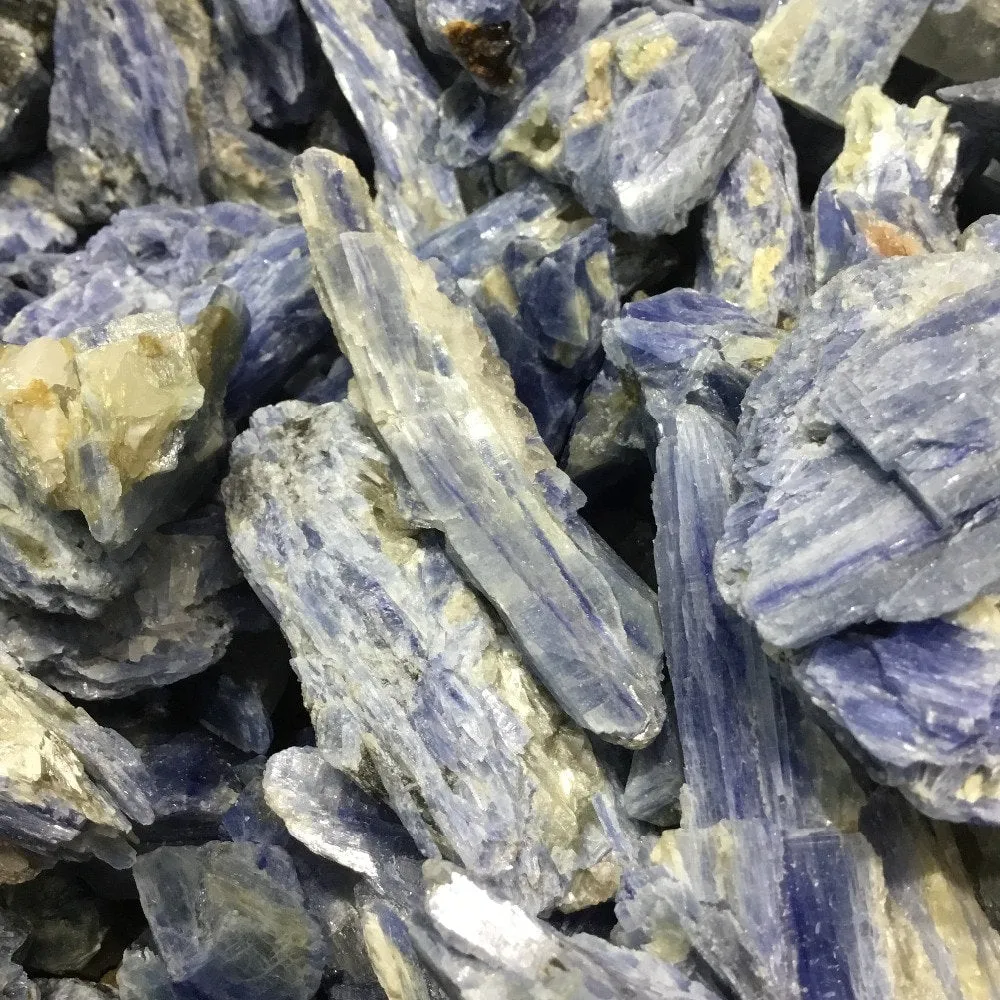 Raw Blue Kyanite Crystals, Natural Unpolished Kyanite Blades, Raw Kyanite Gemstone Rough Mineral Specimen, Chakra Clearing Healing Stone