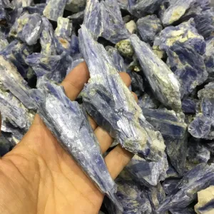 Raw Blue Kyanite Crystals, Natural Unpolished Kyanite Blades, Raw Kyanite Gemstone Rough Mineral Specimen, Chakra Clearing Healing Stone