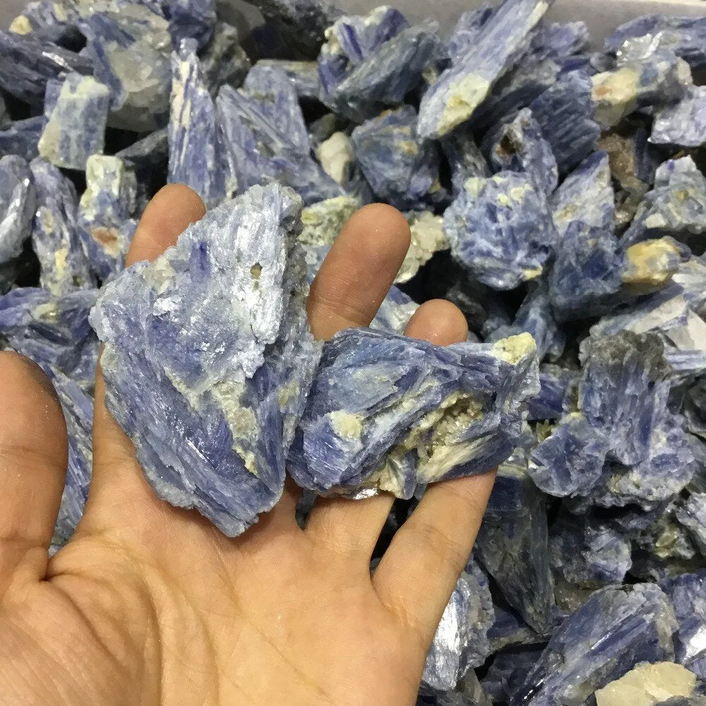 Raw Blue Kyanite Crystals, Natural Unpolished Kyanite Blades, Raw Kyanite Gemstone Rough Mineral Specimen, Chakra Clearing Healing Stone