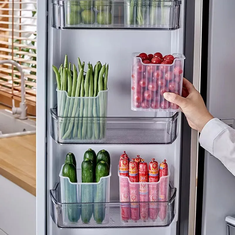 Refrigerator Side Door Organizer for Fresh Food Storage Container