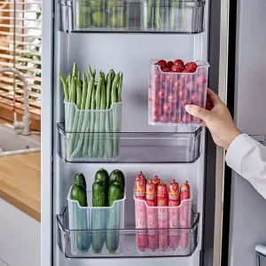 Refrigerator Side Door Organizer for Fresh Food Storage Container