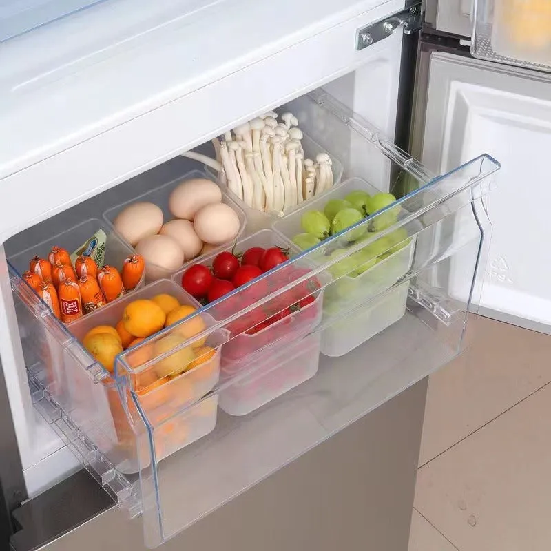 Refrigerator Side Door Organizer for Fresh Food Storage Container