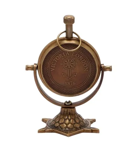 Roomattic 2 Inch Stunning Tortoise Brass Table Clock