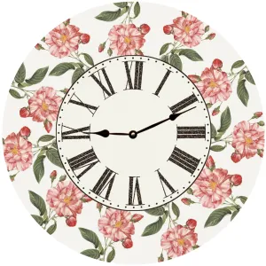 Rose Clock- Pink Rose Clock