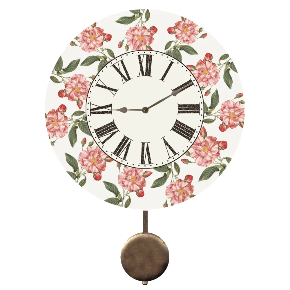 Rose Clock- Pink Rose Clock