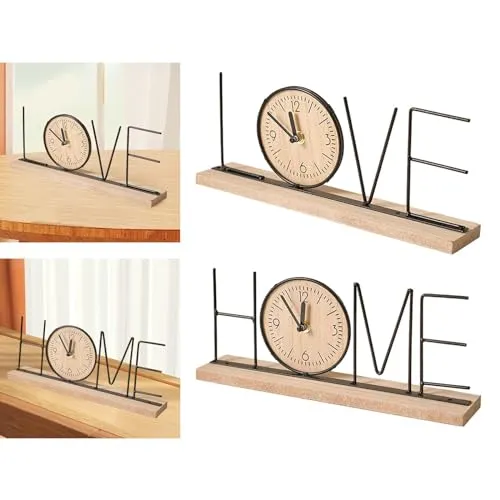 SECRET DESIRE Tabletop Clock Creative Desktop Decoration for Home Decor Office Living Room Love