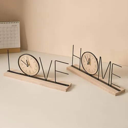 SECRET DESIRE Tabletop Clock Creative Desktop Decoration for Home Decor Office Living Room Love