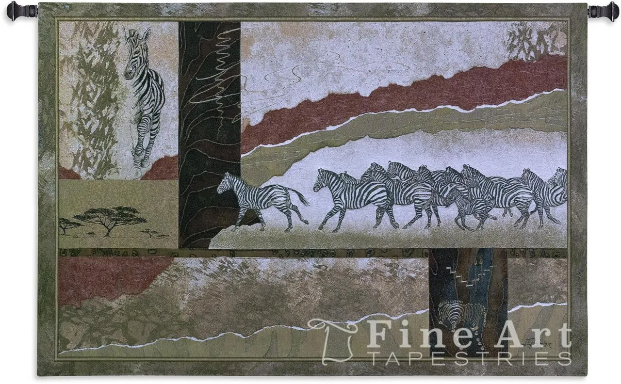 Serengeti Zebras Wall Tapestry by Joseph Poirier©