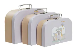 Set of 3 Storage Trunk Suitcases 'Elephant'