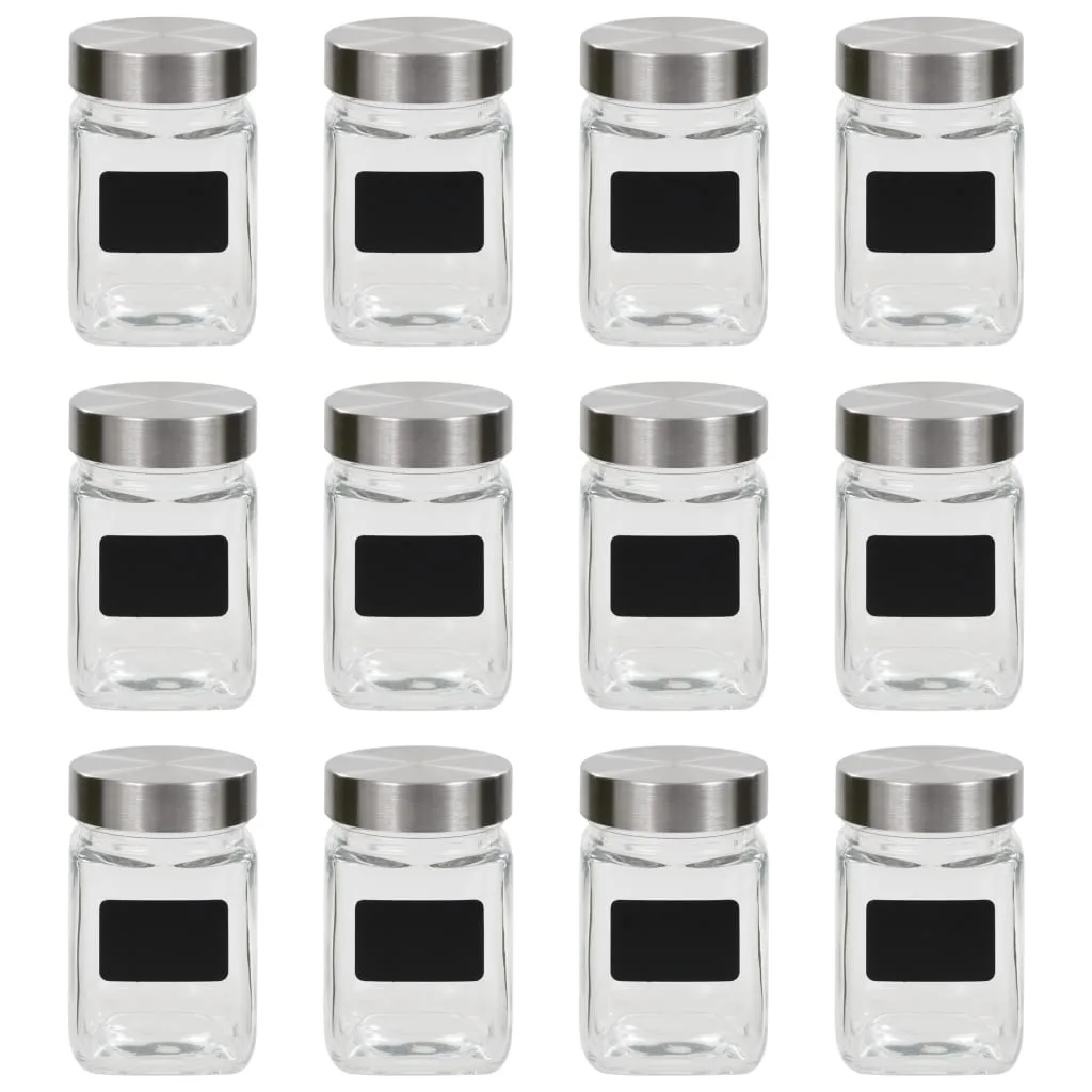 Storage Jars with Sticker 12 pcs 300 ml