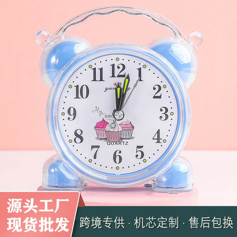 Student Alarm Clock Cartoon Clock Bedside Simple Internet Celebrity Small Alarm Clock Desk Clock Jump Seconds