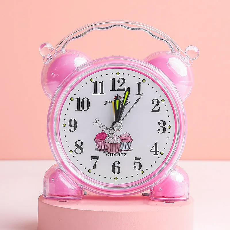 Student Alarm Clock Cartoon Clock Bedside Simple Internet Celebrity Small Alarm Clock Desk Clock Jump Seconds