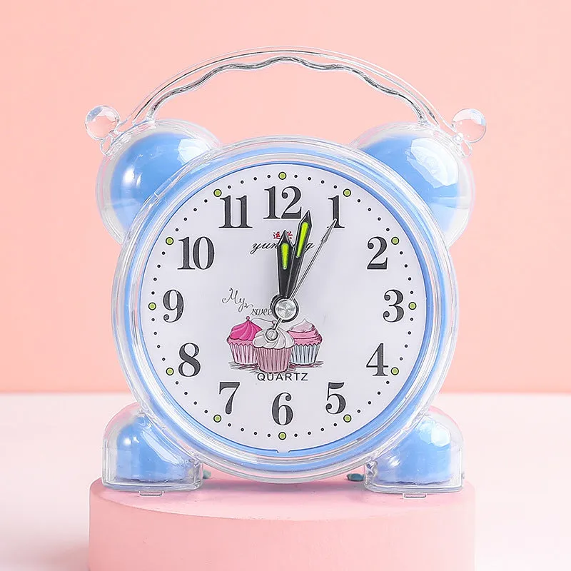 Student Alarm Clock Cartoon Clock Bedside Simple Internet Celebrity Small Alarm Clock Desk Clock Jump Seconds