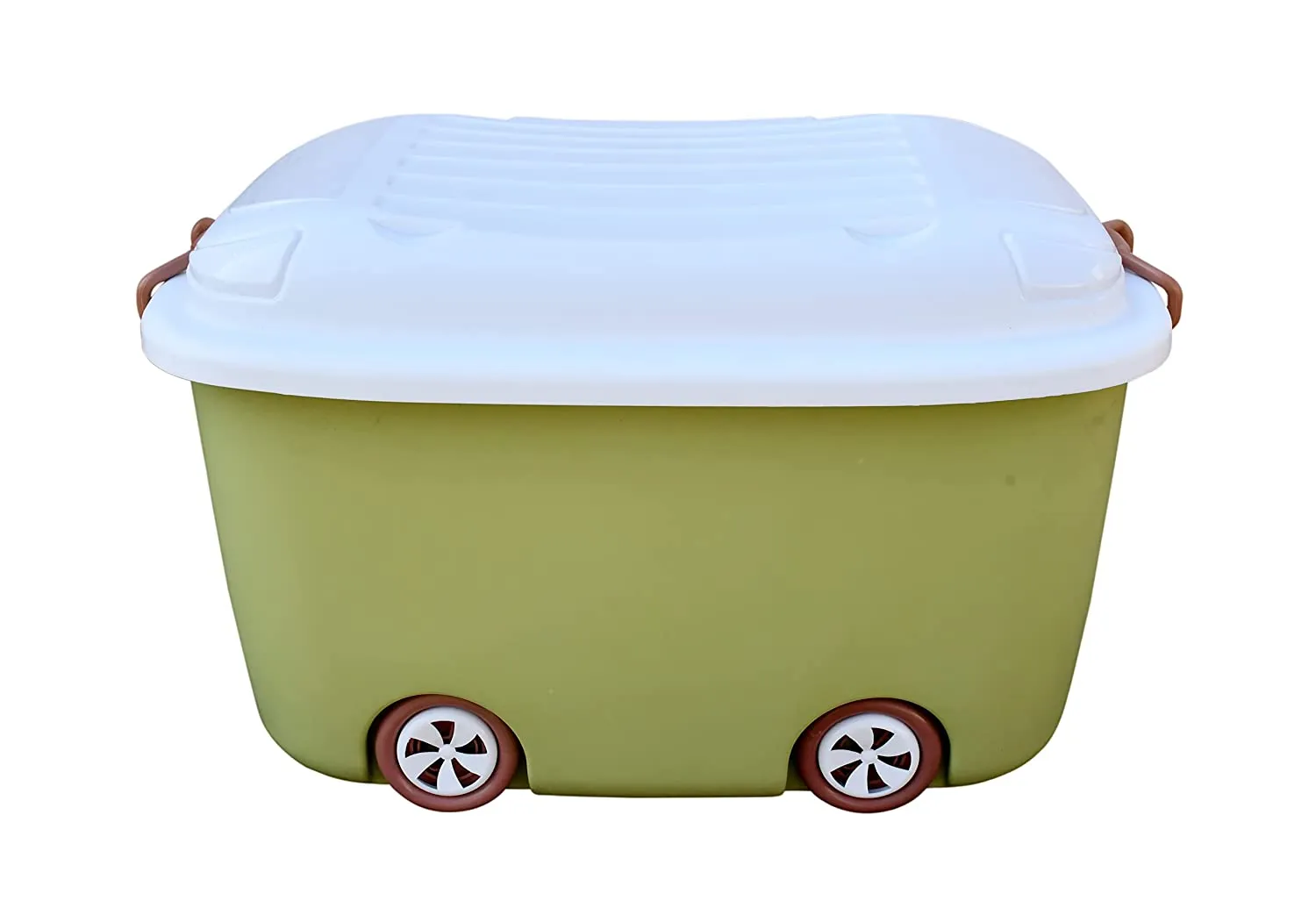 THE LITTLE LOOKERS Multipurpose Organizer/Storage Box Container with Latching Handles | Portable Toy/Stationary/Clothes/Books Trolley in Fun Colors (Large)