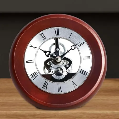 THE STYLE SUTRA Gear Clock Metal Version Fashion Rolling Gear for Bedroom Living Room Garden B