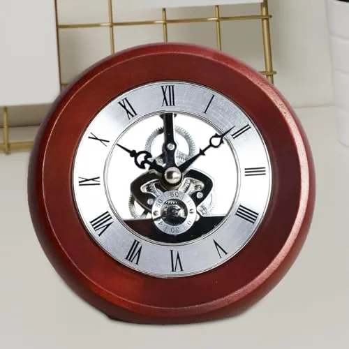 THE STYLE SUTRA Gear Clock Metal Version Fashion Rolling Gear for Bedroom Living Room Garden B