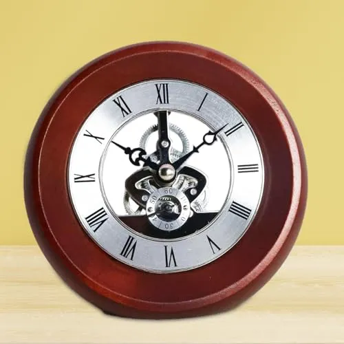 THE STYLE SUTRA Gear Clock Metal Version Fashion Rolling Gear for Bedroom Living Room Garden B