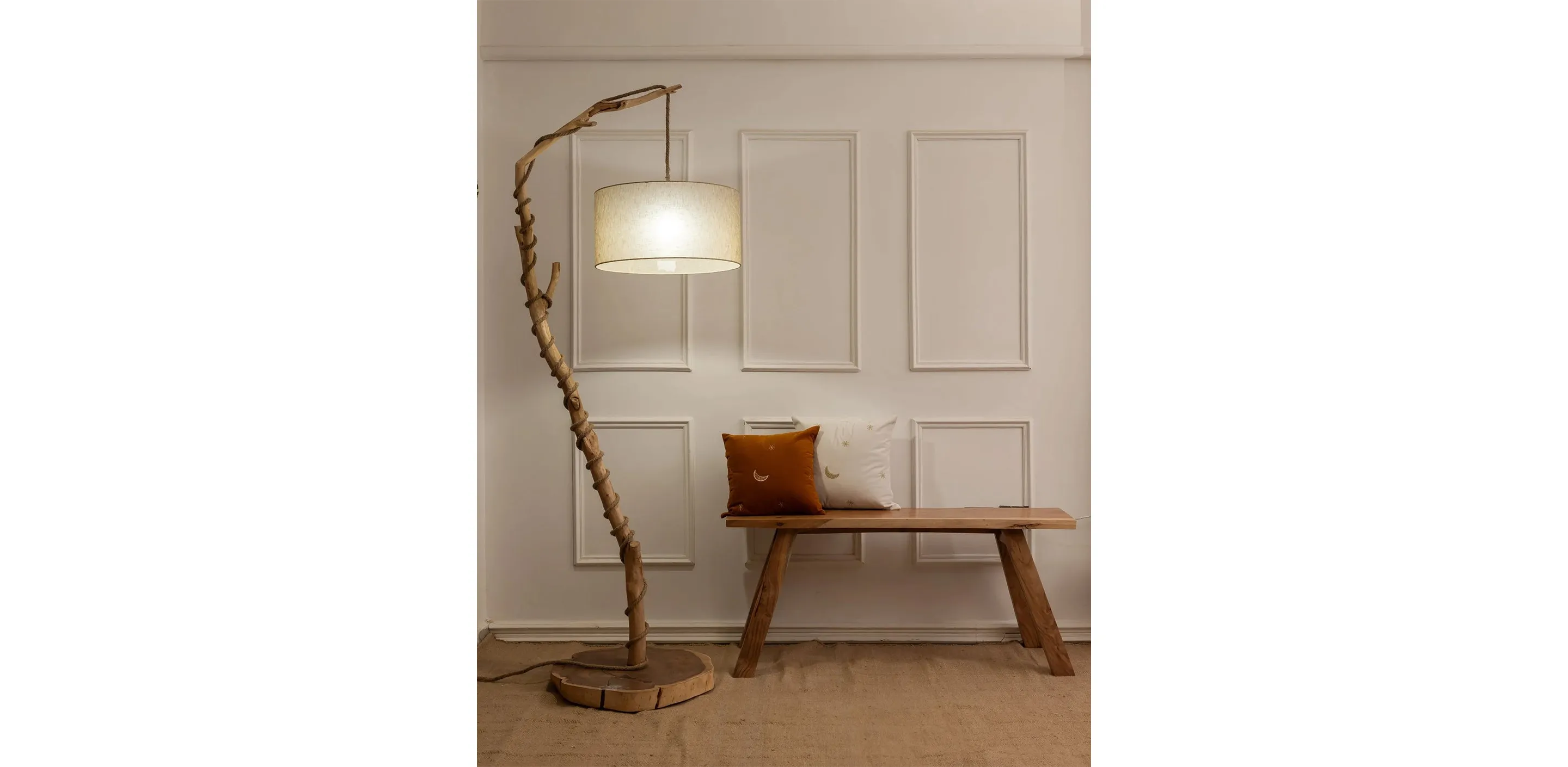 Tree Light Floor Lamp - Linen