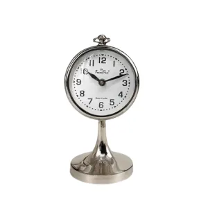 TrenDec Globe Shape Table Clock | Clock Showpieces | Home Decor Item | Table Clock | ShowPiece for Home Decor | Decorative Showpiece for Livingtoom Office & Bedroom | Tableware Decorative Item Silver