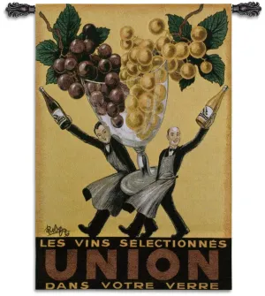 Union Woven Wall Tapestry by Robys© - Wine, Culinary Motif