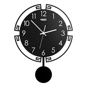 Wall Clock Swing Wall Clock Simple and Modern Wall Clock, 3D Digital Clock for Living Room, Dining Room and Bedroom Art Decoration Clock Decorations (Size : Large)