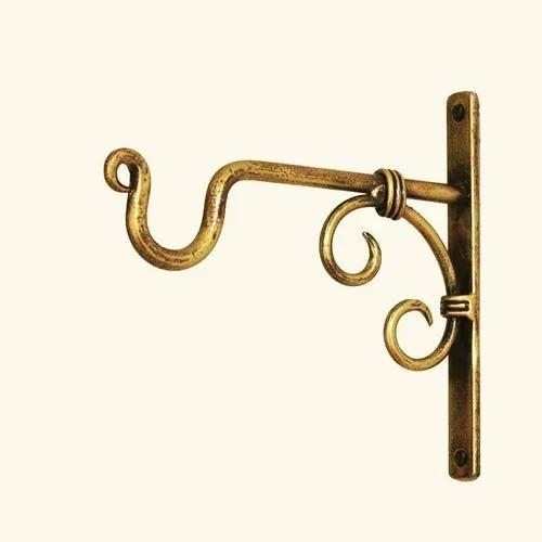 Wall Mounted Golden Iron Lantern Diya Hanger | 22x2x19cm