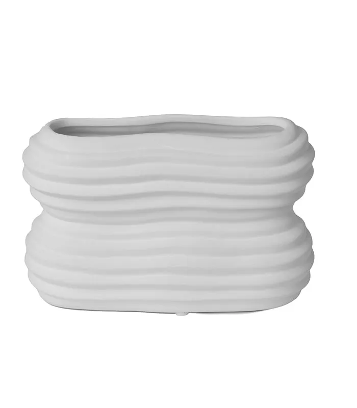 White wave vase