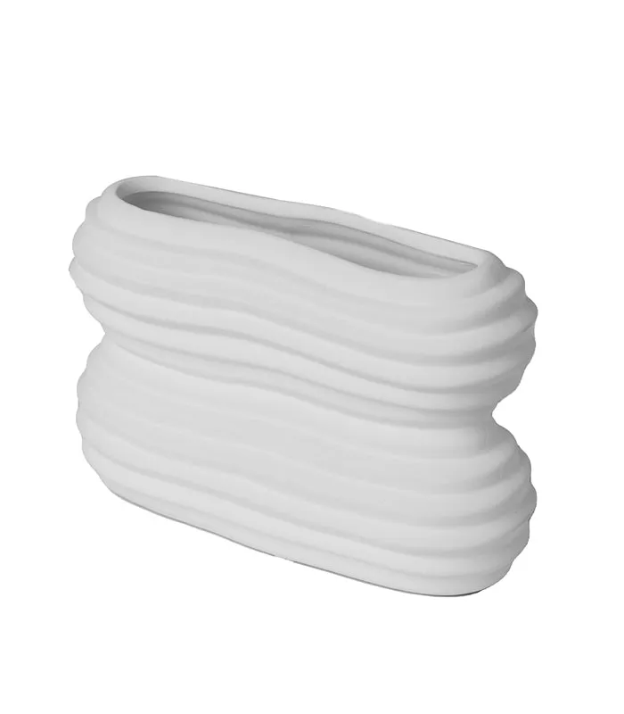 White wave vase