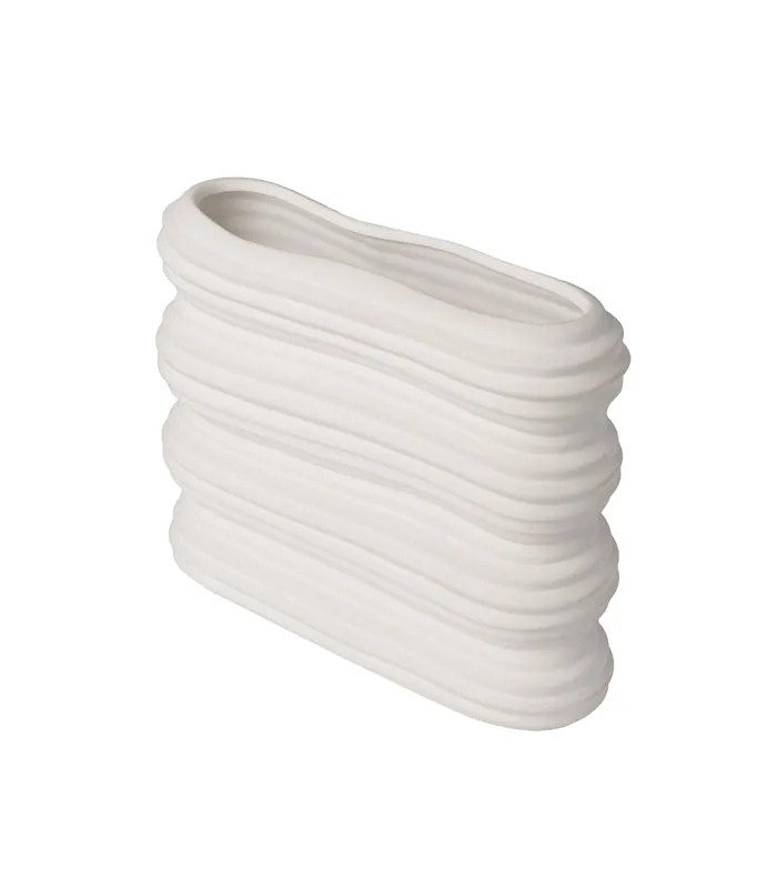 White wave vase