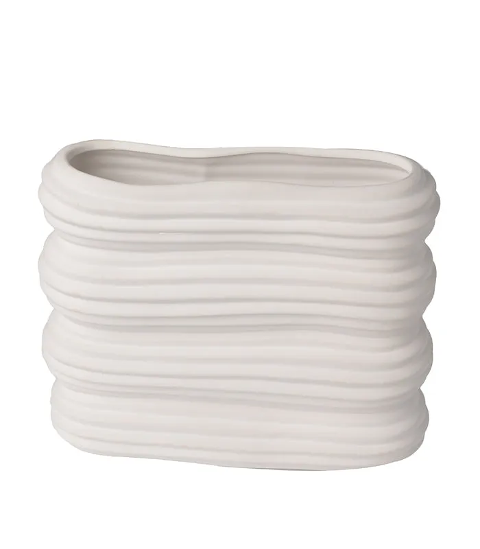 White wave vase