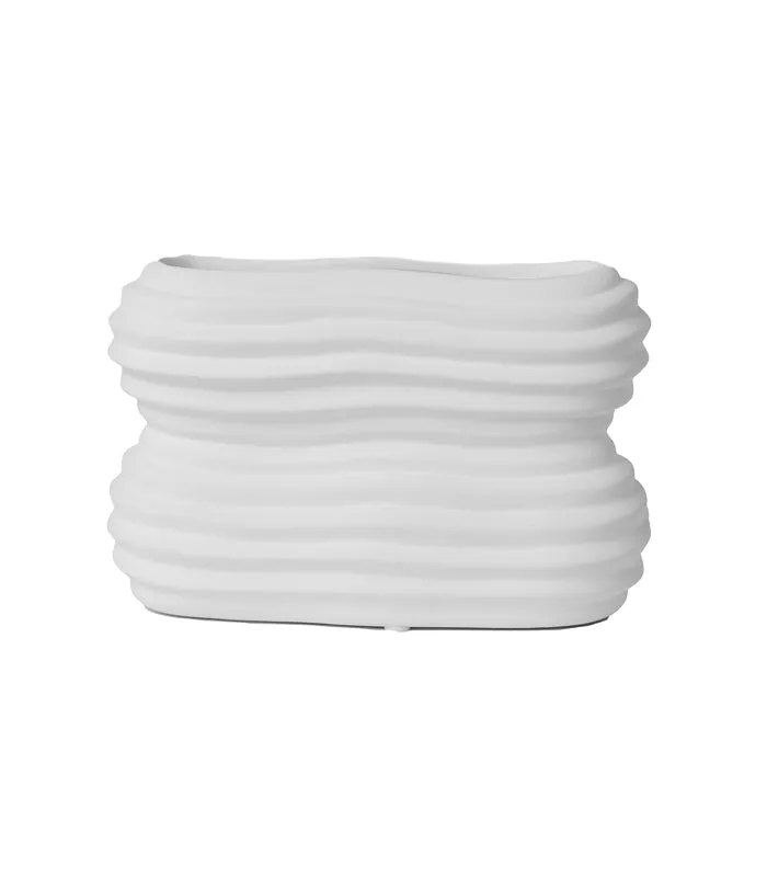 White wave vase