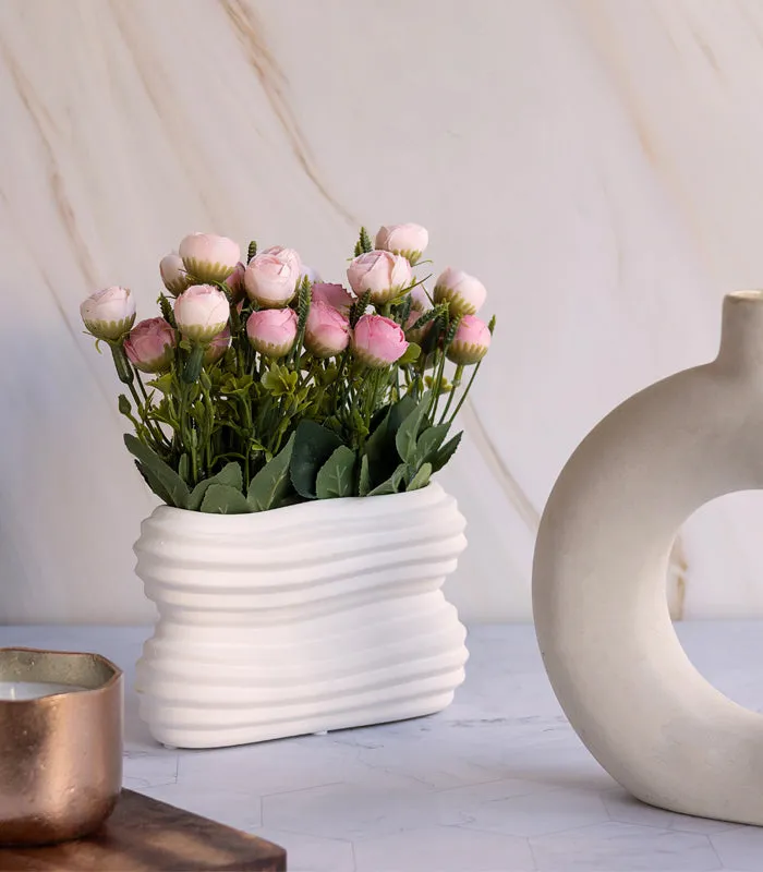 White wave vase