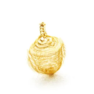 Wire Crochet Spinning Top, Golden Dreidel