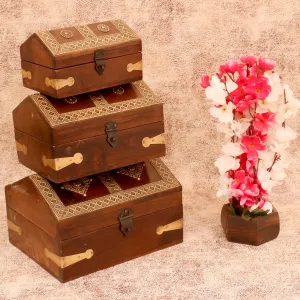 Wooden Rustic Hut Shaped Boxes